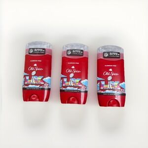 LOT (3) OLD SPICE SCENT OF SUPER BOWL LX DEODORANT ALUMINUM FREE 3 OZ LTD ED